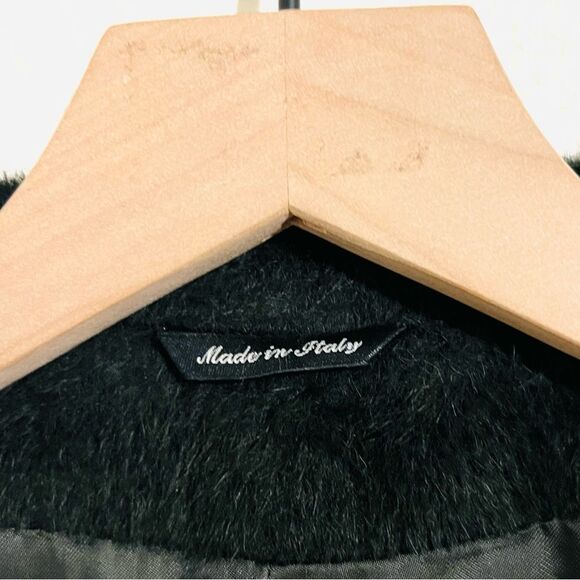 Cinzia Rocca Baby Llama Wool Dark Forest Green Coat Italian Size 10 US - Picture 11 of 14